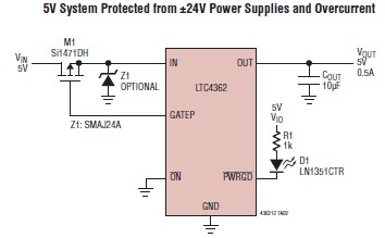 LTC4362过压保护过流保护电路