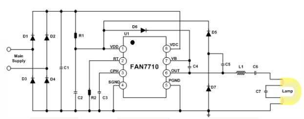 FAN7710镇流器控制
