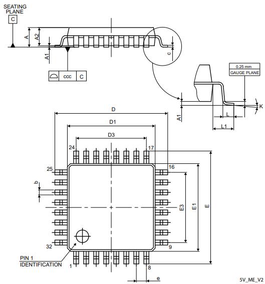 STM32G070KBT6封装图