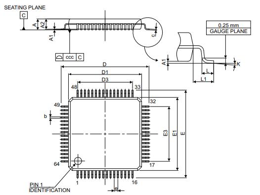 STM32F730R8T6封装图