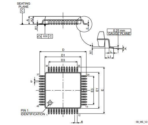 STM32F072CBT6封装图