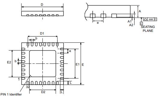 STM32F031K6U6封装图