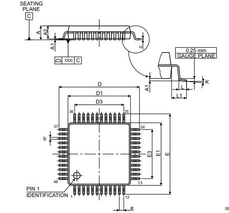 STM32F030C6T6封装图