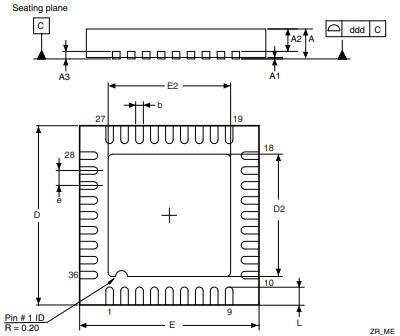 STM32F103TBU6封装图