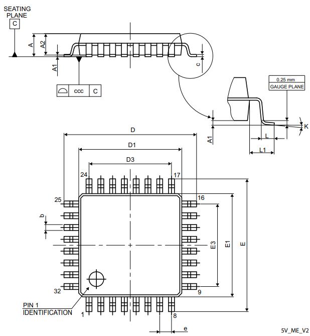 STM32G030K6T6封装图