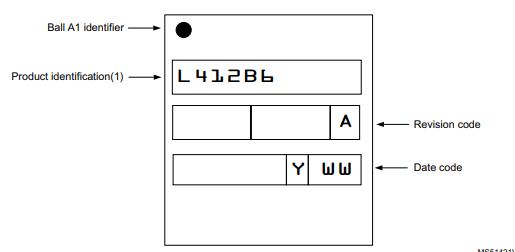 STM32L412TBY6TR丝印图