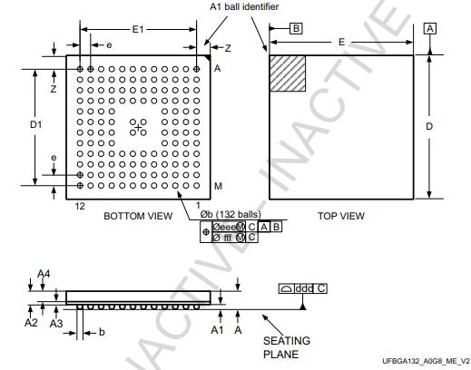 STM32U585QII3封装图