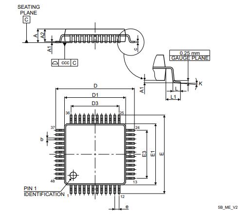 STM32L071CBT3TR封装图