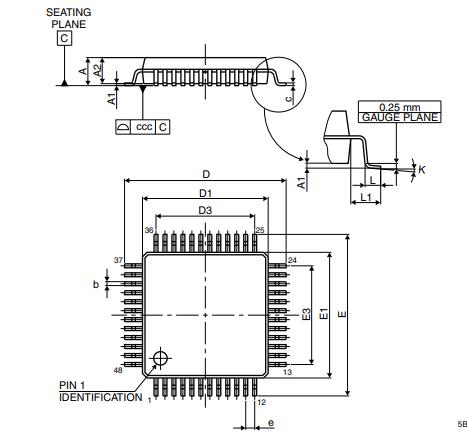 STM32L051C8T6封装图