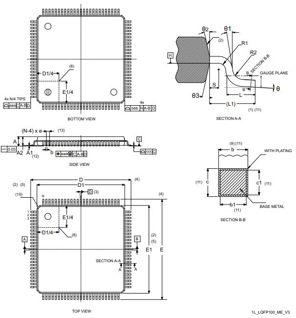 STM32L073VZT6封装图