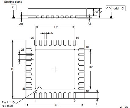 STM32F103T8U6封装图