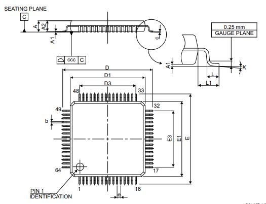 STM32G081RBT6封装图