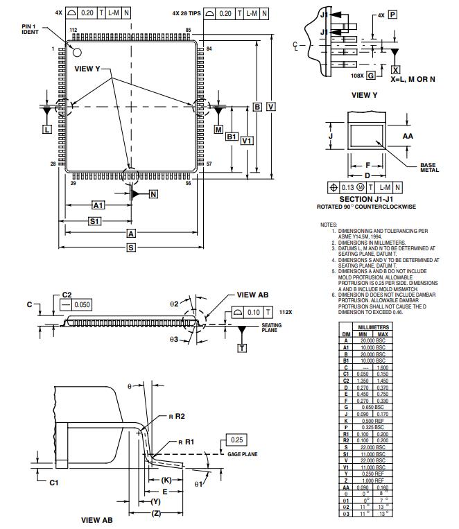 MC9S12XEP100MAL封装图