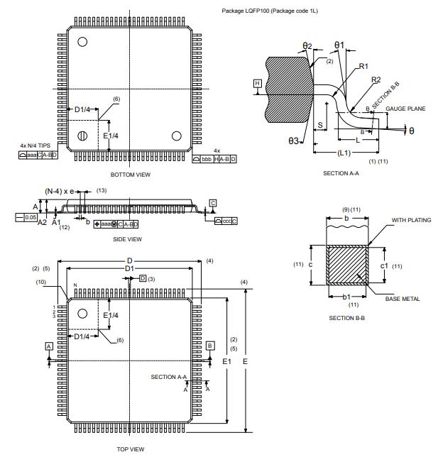 STM32H7B3VIT6封装图