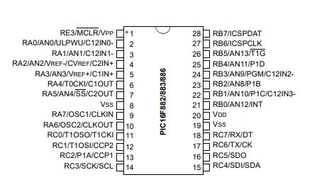 PIC16F886-I/SS原理图