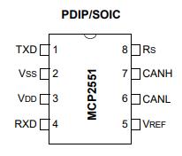 MCP2551T-I/SN原理图