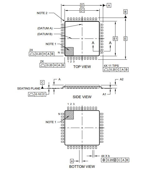 ATMEGA644PA-AUR封装图