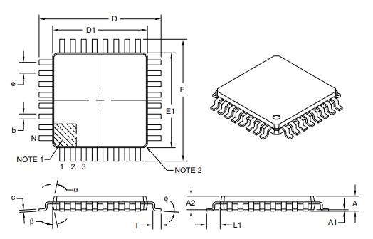 ATMEGA8A-AU封装图