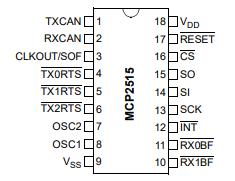 MCP2515T-I/SO原理图