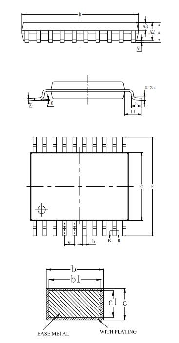 HC32L110C4PA-TSSOP20TR封装图