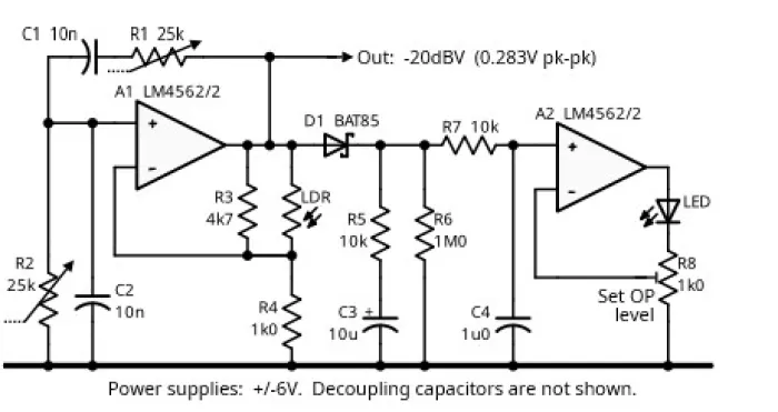 讨论音频振荡器，即维氏电桥和双二阶、状态变量或双积分器环路配置。
