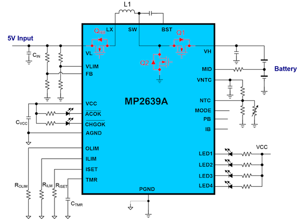 MP2639A的典型应用电路