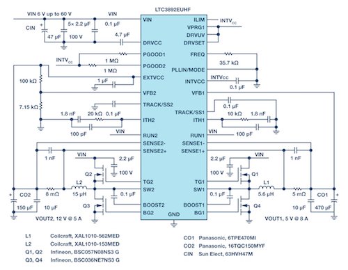 高压控制器系列降低了 DC-DC 转换器的成本和尺寸