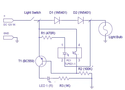 12V 灯泡故障警告！