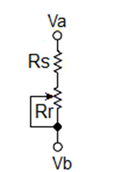 变阻器连接电位器和固定电阻器串联电路