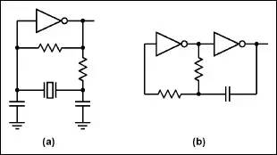 晶体振荡电路两个分别串并得电阻各自有什么作用