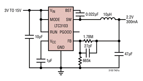 低噪声电源有多种类型：降压转换器