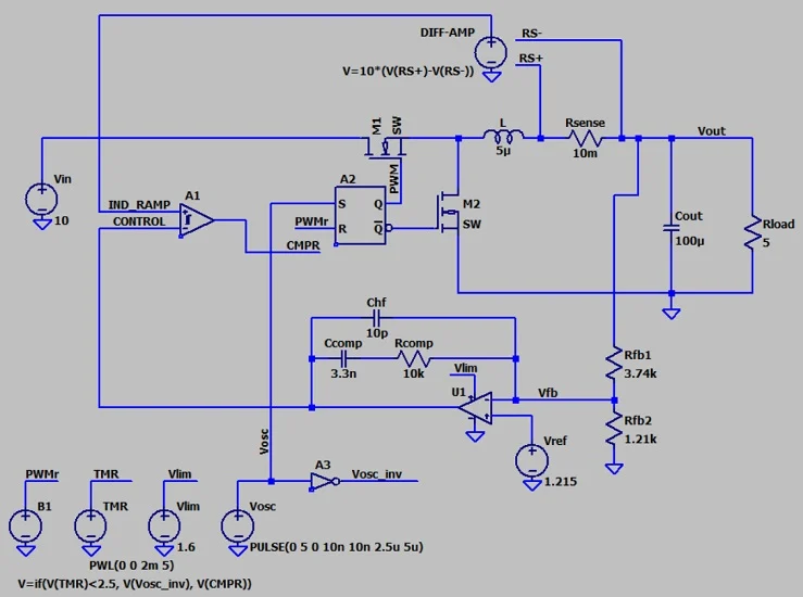在 LTspice 中设计电流模式控制降压转换器