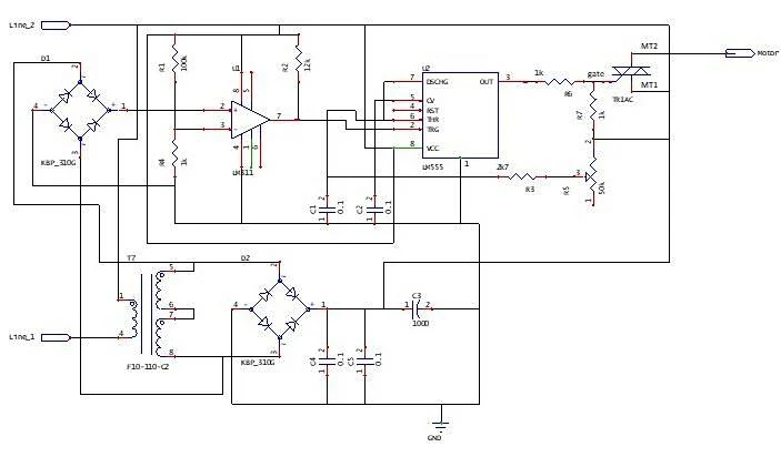 三端双向可控硅开关元件通用电机速度控制电路设计基础