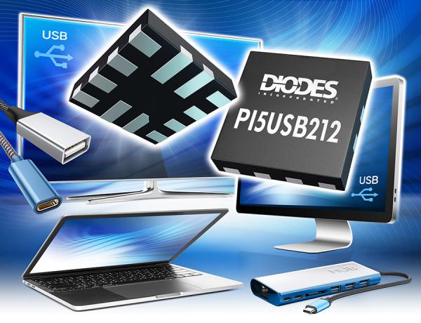 Diodes 公司的自适应 USB 2．0 信号调节器 IC 可节能并简化系统设计