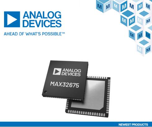 Mouser - 贸泽电子开售适用于工业和可穿戴设备的  Analog Devices MAX32690 Arm Cortex-M4F BLE 5.2微控制器