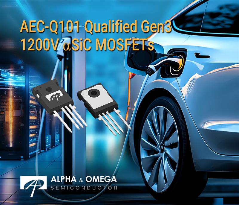 AOS推出第三代1200V aSiC MOSFET，专为高功率应用能效优化而生