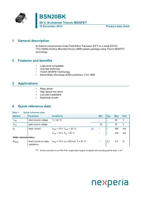 BSN20BK數(shù)據(jù)手冊封面
