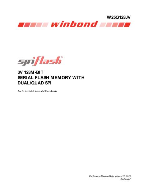 W25Q128JVSIQ数据手册封面