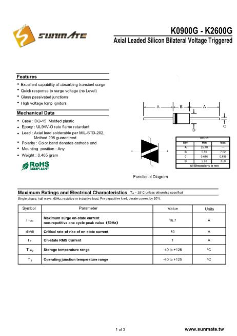 K01400G數(shù)據(jù)手冊封面