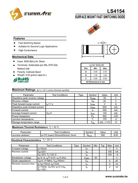 LS4154數(shù)據(jù)手冊封面
