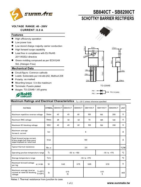 SB8100CT數(shù)據(jù)手冊封面
