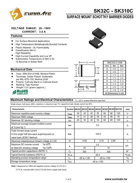 SK310數(shù)據(jù)手冊(cè)封面