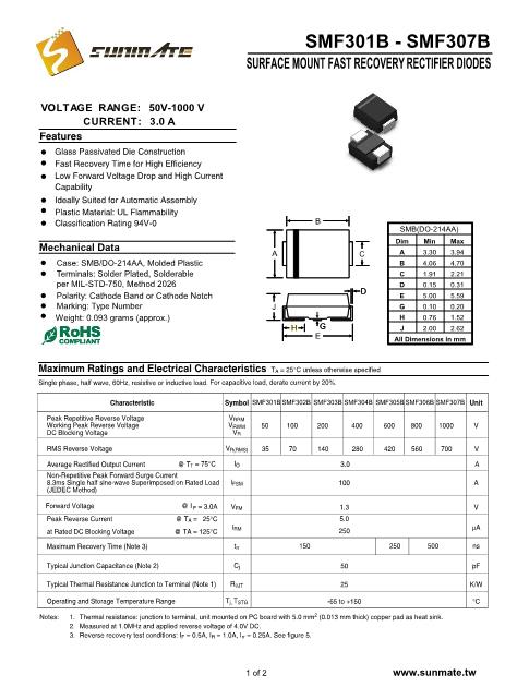 SMF303B數(shù)據(jù)手冊(cè)封面