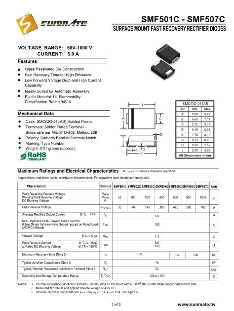 SMF503C數(shù)據(jù)手冊封面