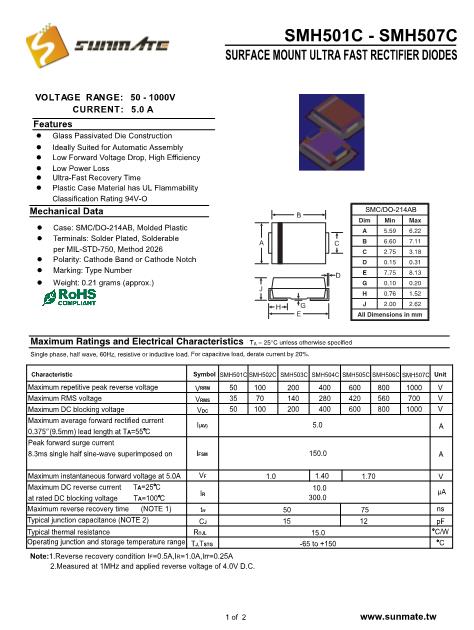 SMH504C數(shù)據(jù)手冊(cè)封面