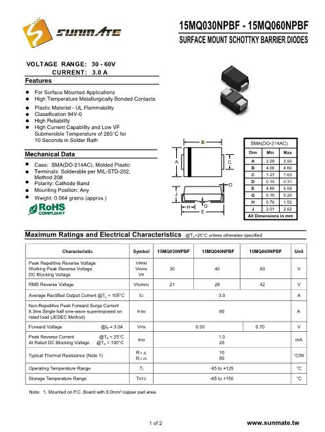 15MQ040NPBF数据手册封面