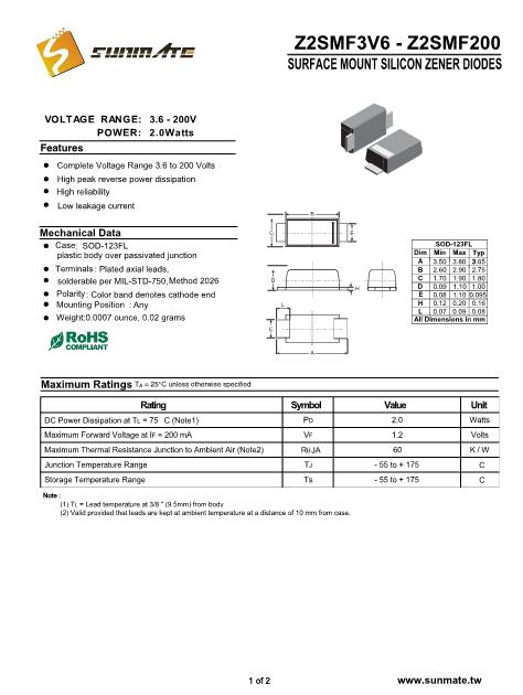Z2SMF130數(shù)據(jù)手冊封面