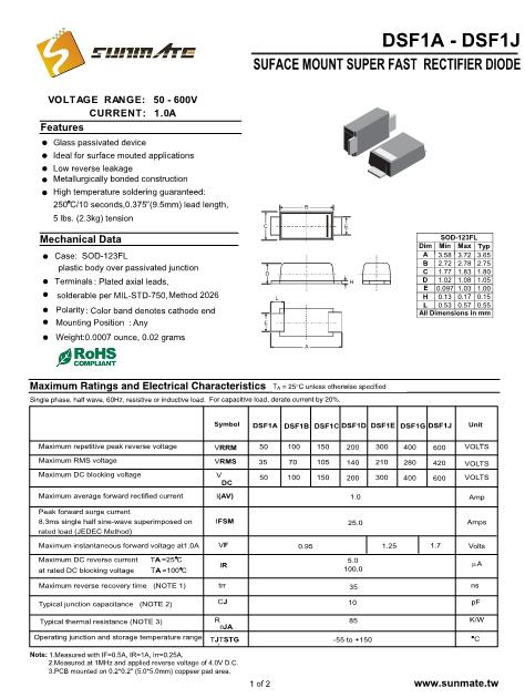 DSF1G數(shù)據(jù)手冊(cè)封面