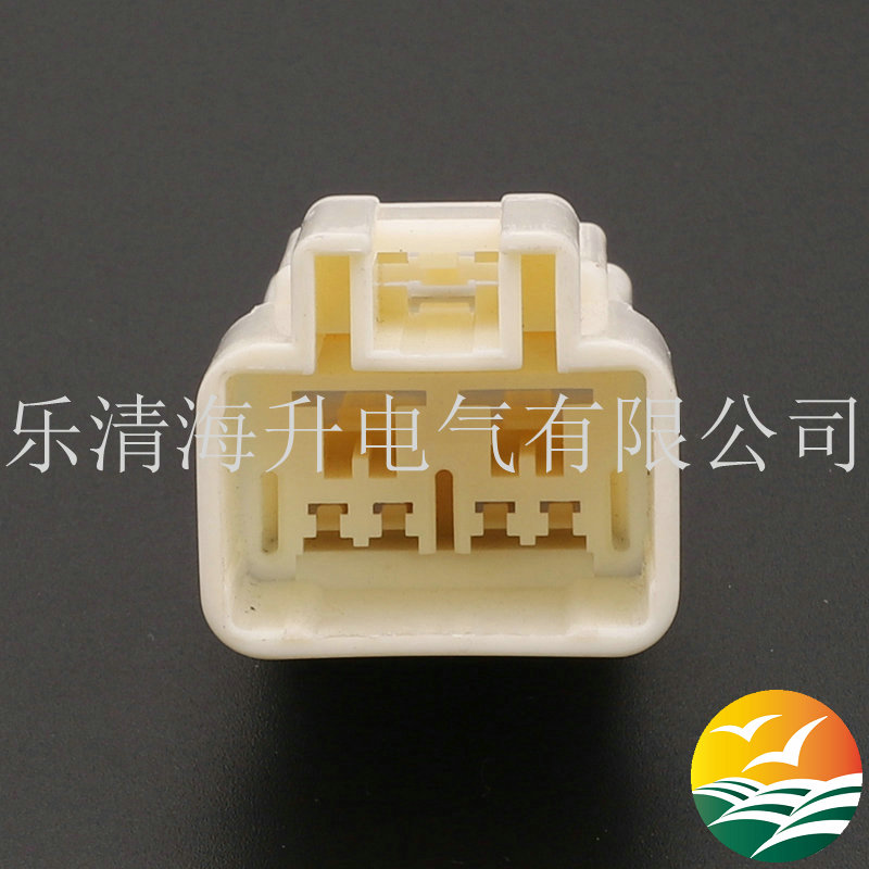 奶黄色6孔连接器接插件7282-1064