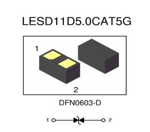 ESD静电二极管LESD11D5.0CAT5G电容15pF现货